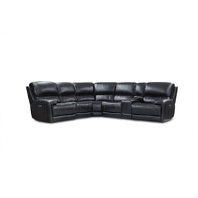 Parker House Empire Black 6pc Modular Power Reclining Sectional