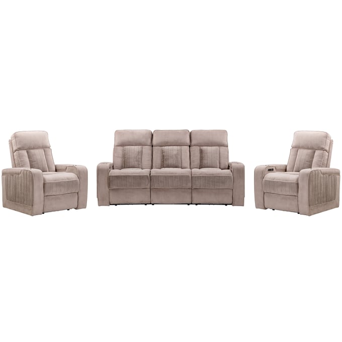 Parker House Equinox Tan Power Reclining Sofa and Two Recliners PKH-MEQU-411PH-MURM