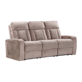 Parker House Equinox Tan Power Reclining Sofa with Drop Down Table