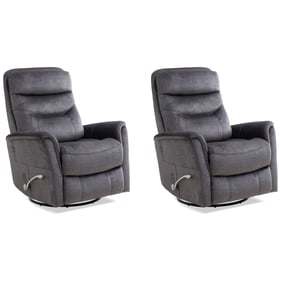 Parker House Gemini Charcoal Swivel Glider Recliner