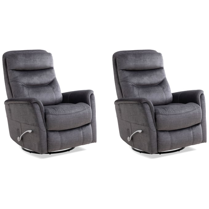 Parker House Gemini Charcoal Swivel Glider Recliner PKH-MGEM812GS-2-CCH