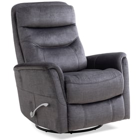 Parker House Gemini Dark Grey Fabric Swivel Glider Recliner