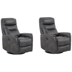 Parker House Gemini Dark Grey Power Swivel Glider Recliner