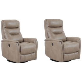 Parker House Gemini Tan Power Swivel Glider Recliner