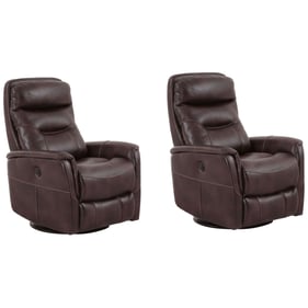 Parker House Gemini Dark Brown Power Swivel Glider Recliner