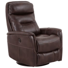 Parker House Gemini Dark Brown Power Swivel Glider Recliner