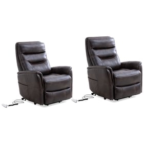 Parker House Gemini Dark Brown Power Lift Recliner with Articulating Headre...