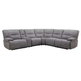 Parker House Gladiator Light Grey 6pc Modular Power Reclining Sectional