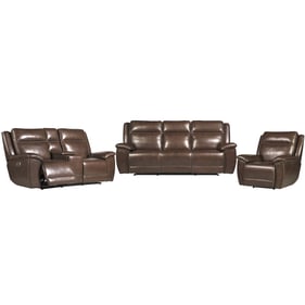 Parker House Jameson Dark Brown Power Reclining Zero Gravity 3pc Living Roo...