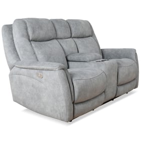 Parker House Linus Grey Zero Gravity Power Reclining Console Loveseat