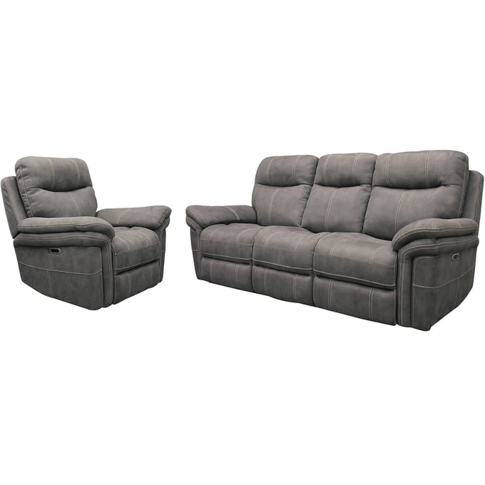 Parker House Mason Light Grey Power Reclining Sofa and Recliner PKH-MMA-31PH-CRB