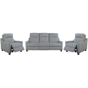 Parker House Madison Light Blue Power Reclining Sofa and Two Recliners