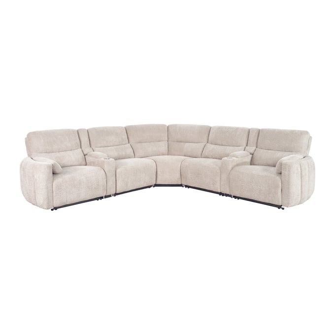 Parker House Modesto Buttercream 7pc Modular Power Reclining Sectional PKH-MMOD-PACKT7-H-BUCR