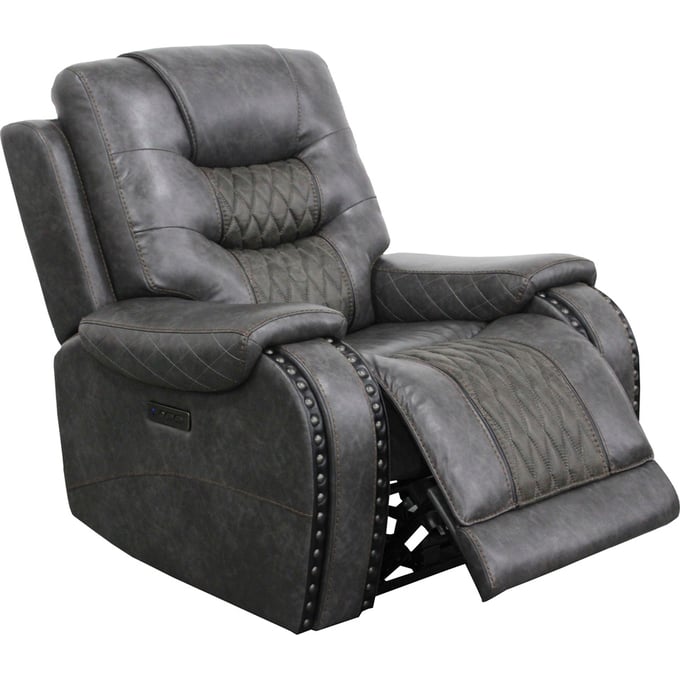 Parker House Outlaw Dark Grey Power Recliner PKH-MOUT812PH-STA