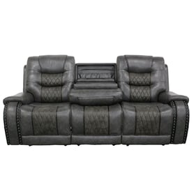 Parker House Outlaw Dark Grey Power Reclining Sofa with Drop Down Console