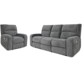 Parker House Polaris Grey Power Reclining Sofa and Recliner