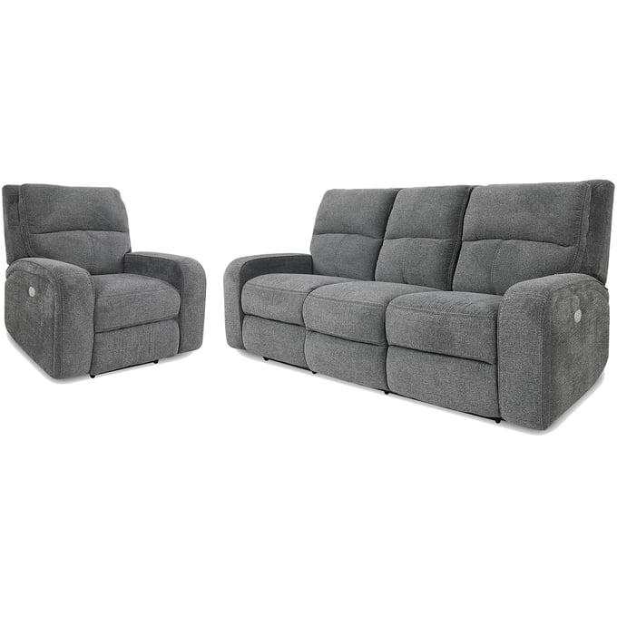 Parker House Polaris Grey Power Reclining Sofa and Recliner PKH-MPOL-31PH-BIG