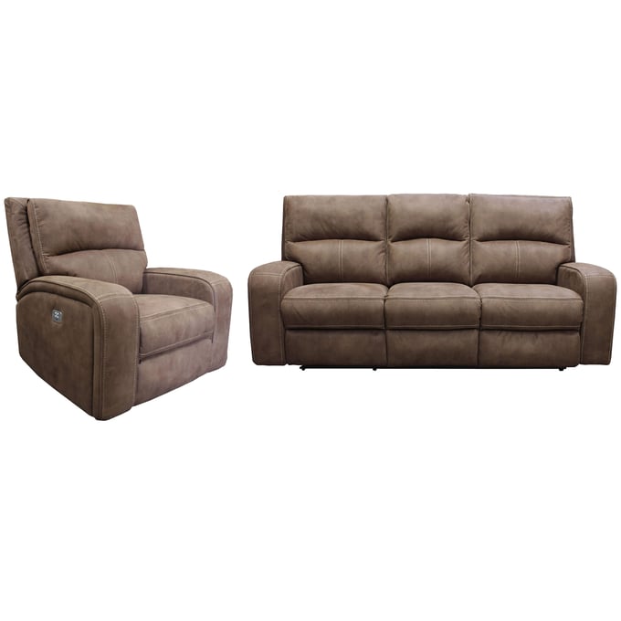 Parker House Polaris Brown Power Reclining Sofa and Recliner PKH-MPOL-31PH-KA