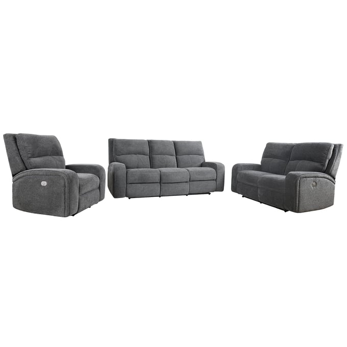 Parker House Polaris Grey 3pc Living Room Set PKH-MPOL-321PH-BIG