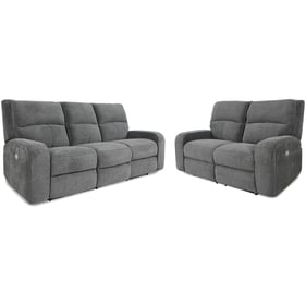 Parker House Polaris Grey Power Reclining 2pc Living Room Set