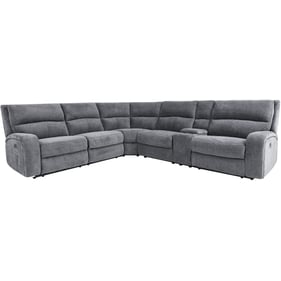 Parker House Polaris Grey 6pc Modular Power Reclining Sectional