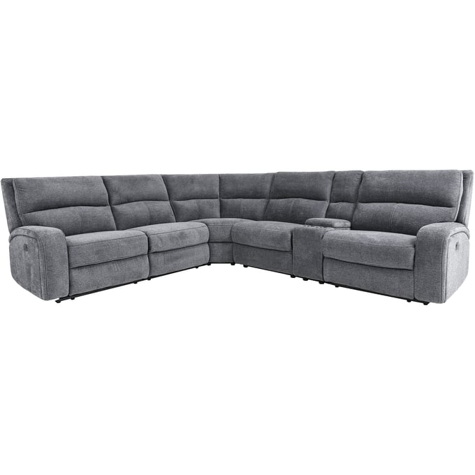 Parker House Polaris Grey 6pc Modular Power Reclining Sectional PKH-MPOL-PACKA-H-BIG