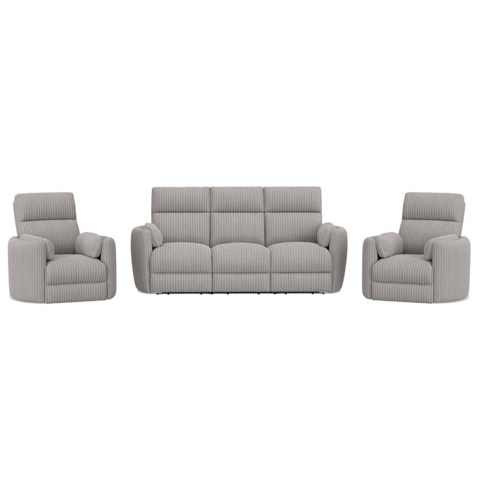 Parker House Radius Grey Power Reclining Sofa and Two Recliners PKH-MRAD-311P-MGGR