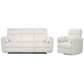 Parker House Radius Off White Power Reclining Sofa and Recliner