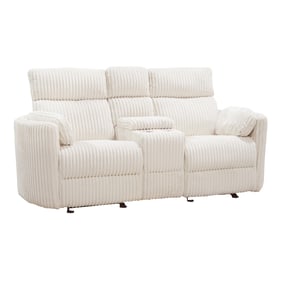 Parker House Radius Off White Glider Reclining Console Loveseat