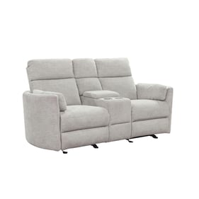 Parker House Radius Light Grey Power Glider Reclining Console Loveseat