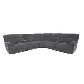 Parker House Richland Grey 6pc Modular Power Reclining Sectional