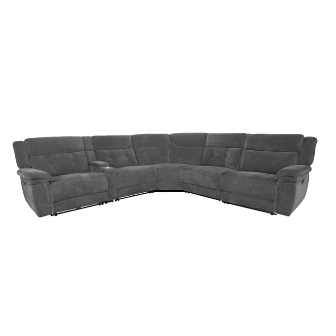 Parker House Richland Grey 6pc Modular Power Reclining Sectional PKH-MRIC-PACK6T-H-BRGR