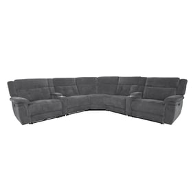 Parker House Richland Grey 7pc Modular Power Reclining Sectional