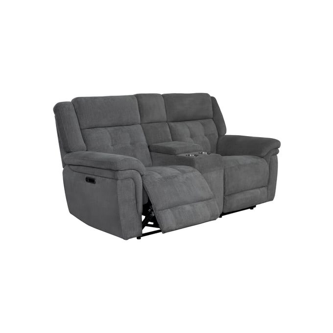 Parker House Richland Grey Power Console Loveseat PKH-MRIC822CPH-BRGR