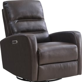 Parker House Ringo Dark Brown Power Swivel Glider Recliner