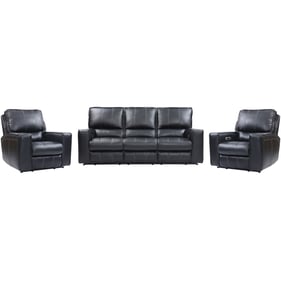 Parker House Rockford Black Power Reclining Sofa and Two Recliners