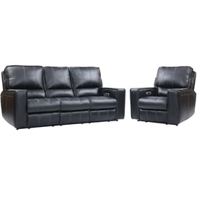 Parker House Rockford Black Power Reclining Sofa and Recliner