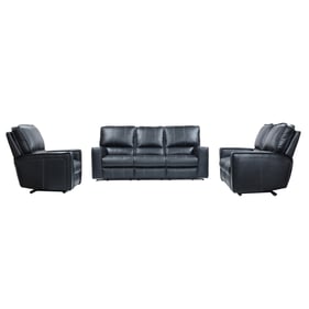 Parker House Rockford Black Power Reclining 3pc Living Room Set