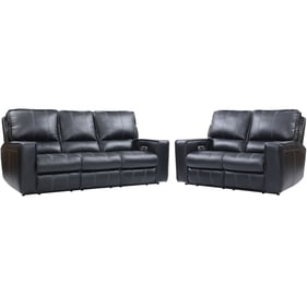 Parker House Rockford Black Power Reclining 2pc Living Room Set