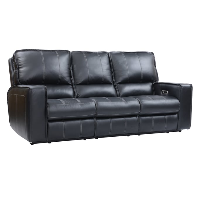 Parker House Rockford Black Triple Power Reclining Reclining Sofa PKH-MROC833PH-VBK