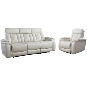 Parker House Royce Off White Power Reclining Sofa and Recliner