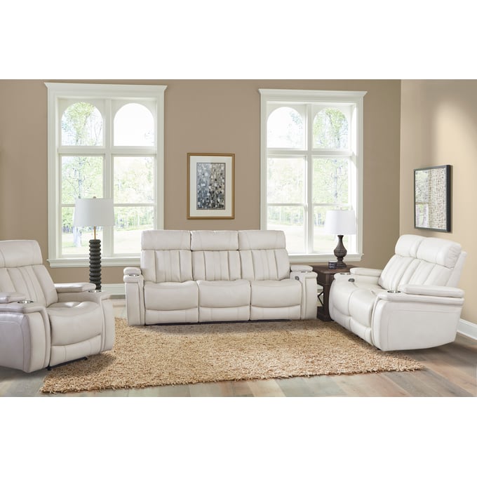 Parker House Royce Off White Power 3pc Living Room Set PKH-MROY-321PH-FNI