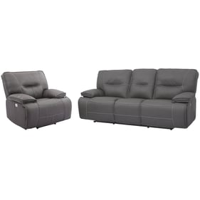 Parker House Spartacus Grey Power Reclining Sofa and Recliner