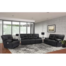 Parker House Spartacus Black 3pc Living Room Set