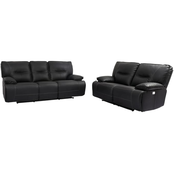 Parker House Spartacus Black Power Reclining 2pc Living Room Set PKH-MSPA-32PH-BLC