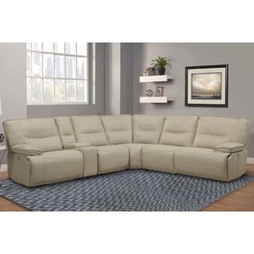 Parker House Spartacus Beige 6pc Modular Power Reclining Sectional