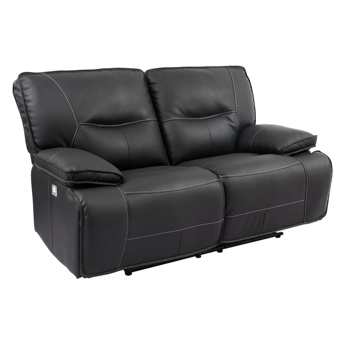 Parker House Spartacus Black Power Reclining Loveseat PKH-MSPA822PH-BLC