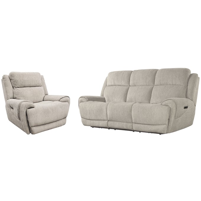 Parker House Spencer Light Grey Power Reclining Sofa and Recliner PKH-MSPE-31PH-TPE