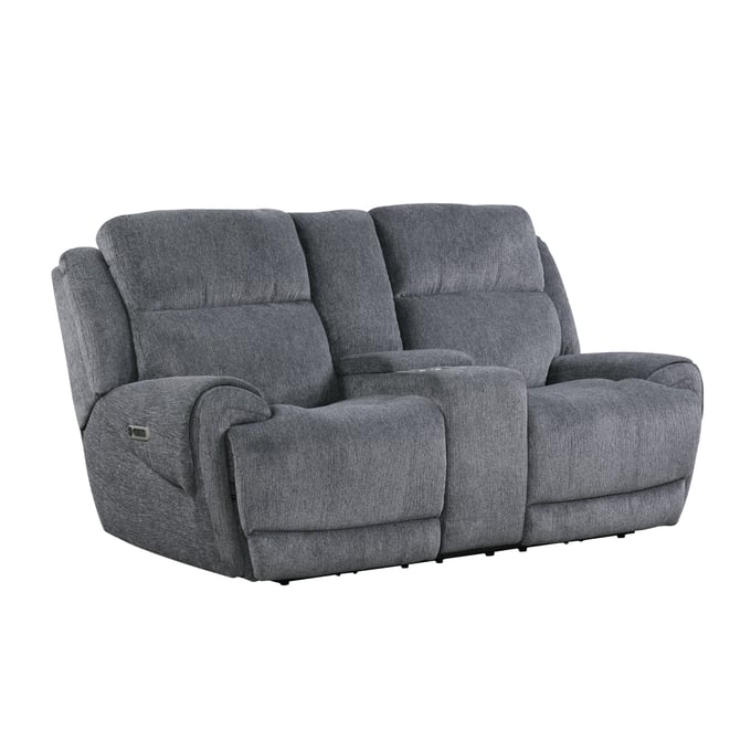 Parker House Spencer Grey Power Reclining Console Loveseat PKH-MSPE822CPH-TGR