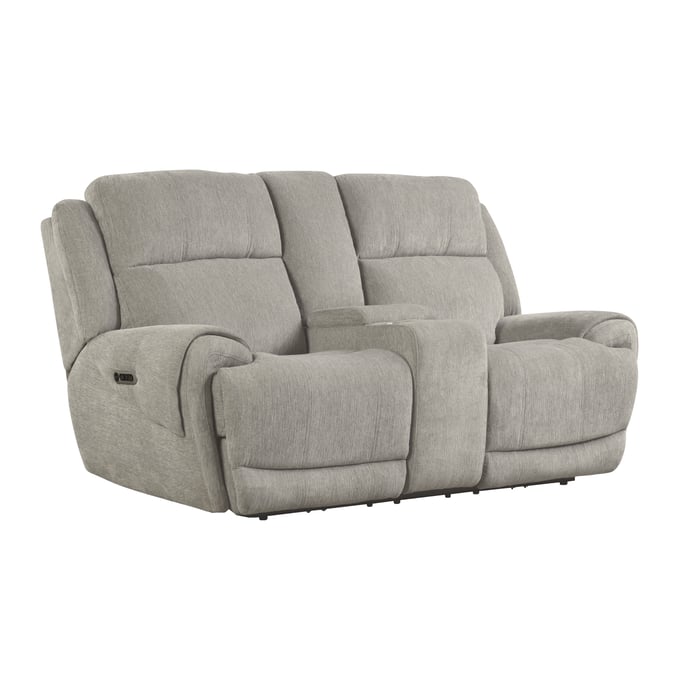 Parker House Spencer Light Grey Power Reclining Console Loveseat PKH-MSPE822CPH-TPE